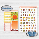 Colorful Autumn Stickers | Weekly Add-On Planner Kit Stickers | Vivid | KIT-407-B