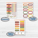 Colorful Autumn Stickers | Weekly Add-On Labels Planner Kit Stickers | Vivid | KIT-407-C
