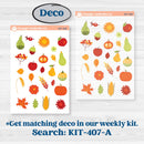 Colorful Autumn Stickers | Journaling Kit Planner Stickers | Vivid | KIT-407-D