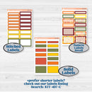 Colorful Autumn Stickers | A5 Compact Vertical Planner Kit Stickers for Erin Condren | Vivid | KIT-407-G