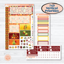 Colorful Autumn Stickers | Plum Vertical Priorities 7x9 Planner Kit Stickers | Vivid | KIT-407-J