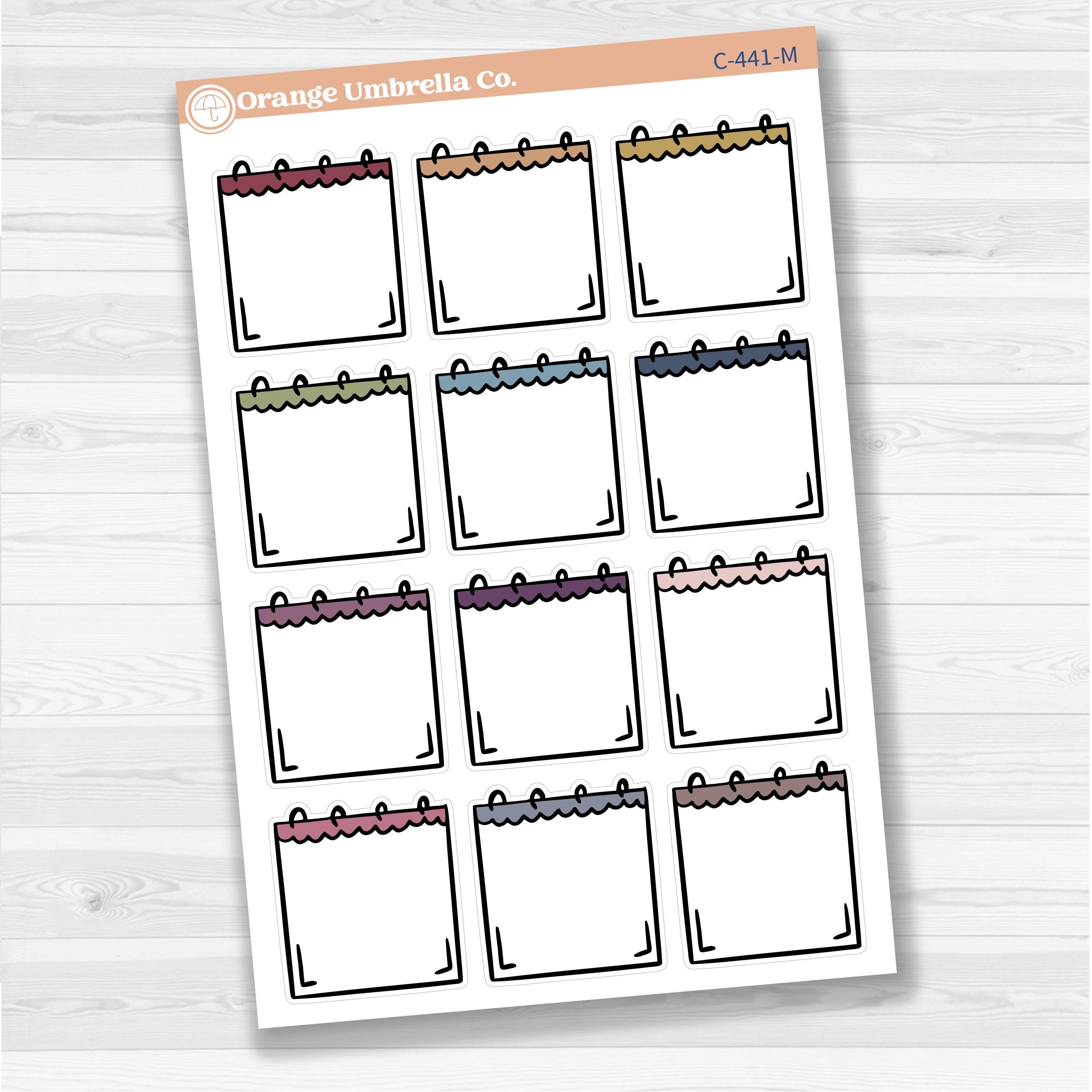 Large spiral note sticker sheet for planners, Bible journaling, scrapbooking, and creative memory keeping.
