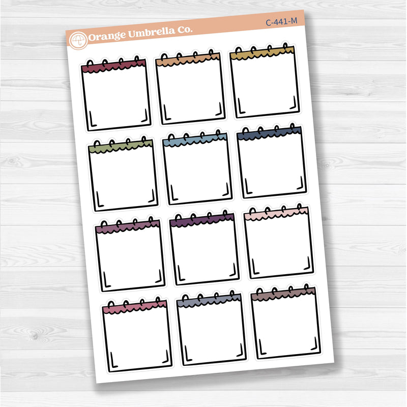 Large spiral note sticker sheet for planners, Bible journaling, scrapbooking, and creative memory keeping.