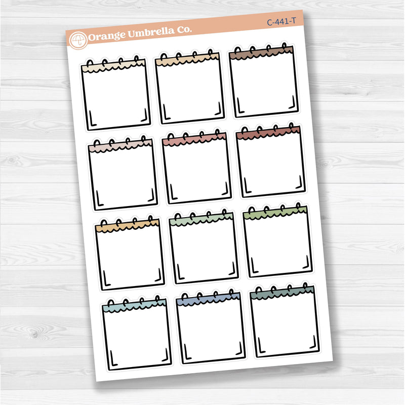 Large spiral note sticker sheet for planners, Bible journaling, scrapbooking, and creative memory keeping.