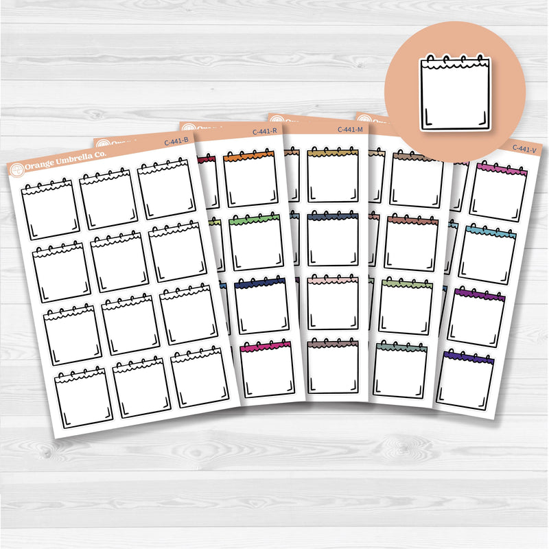Large spiral note sticker sheet for planners, Bible journaling, scrapbooking, and creative memory keeping.