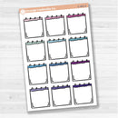 Large spiral note sticker sheet for planners, Bible journaling, scrapbooking, and creative memory keeping.