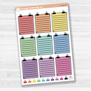 Sticker sheet with large binder clip note stickers for planners, journaling, and scrapbooking — white matte.
