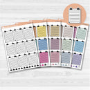 Sticker sheet with large binder clip note stickers for planners, journaling, and scrapbooking — white matte.