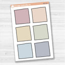 Sticker sheet with large square note stickers for planners, scrapbooks, Bible journaling, and creative memory keeping — white matte.