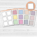 Sticker sheet with large square note stickers for planners, scrapbooks, Bible journaling, and creative memory keeping — white matte.