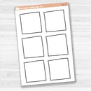 Sticker sheet with large square note stickers for planners, scrapbooks, Bible journaling, and creative memory keeping — white matte.