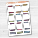 Sticker sheet with large washi tape square notes for planners, scrapbooking, Bible journaling, and creative memory keeping — removable white matte.