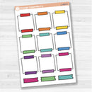 Sticker sheet with large washi tape square notes for planners, scrapbooking, Bible journaling, and creative memory keeping — removable white matte.