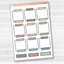 Sticker sheet with large washi tape square notes for planners, scrapbooking, Bible journaling, and creative memory keeping — removable white matte.