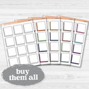 Large square doodle journaling note stickers in white matte — ideal for planners, scrapbooking, Bible journaling, and memory keeping.