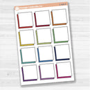 Large square doodle journaling note stickers in white matte — ideal for planners, scrapbooking, Bible journaling, and memory keeping.