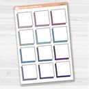 Large square doodle journaling note stickers in white matte — ideal for planners, scrapbooking, Bible journaling, and memory keeping.