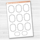 Large vintage plaque journaling note stickers in white matte — ideal for planners, scrapbooking, Bible journaling, and memory keeping.