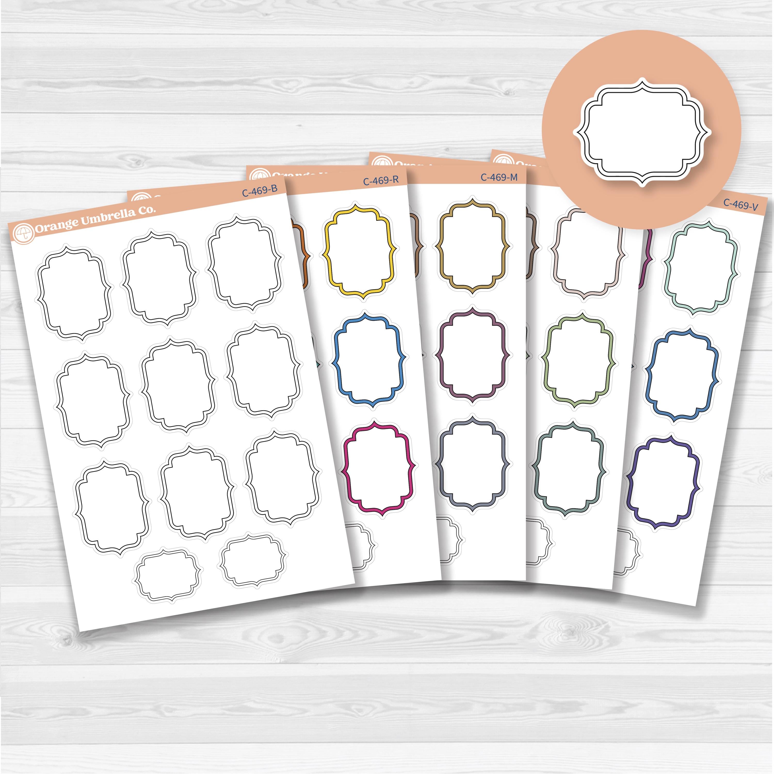Vintage Plaque Journaling Notes Stickers — Large Planner Stickers — C-469