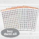 Calendar Date Dots | F17 Font Monthly Planner Stickers | B-231