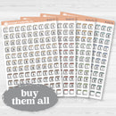 Calendar Date Dots | F17 Font Monthly Planner Stickers | B-231