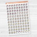 Calendar Date Dots | Font Monthly Planner Stickers | F17 Clear Matte | B-231-CM