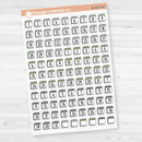 Calendar Date Dots | Font Monthly Planner Stickers | F17 Clear Matte | B-231-CM