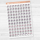 Calendar Date Dots | Font Monthly Planner Stickers | F17 Clear Matte | B-231-CM