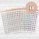 Calendar Date Dots | Font Monthly Planner Stickers | F17 Clear Matte | B-231-CM