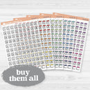 Calendar Date Dots | Font Monthly Planner Stickers | F17 Clear Matte | B-231-CM