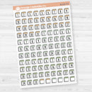 Calendar Date Dots | Font Monthly Planner Stickers | F17 Clear Matte | B-231-CM