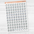 Calendar Date Dots | Font Monthly Planner Stickers | F17 Clear Matte | B-231-CM