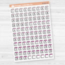 Calendar Date Dots | Font Monthly Planner Stickers | F17 Clear Matte | B-231-CM