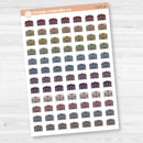School Building Icon Stickers | Back to School Planner Stickers | I-075