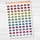 School Building Icon Stickers | Back to School Planner Stickers | I-075