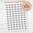 School Building Icon Stickers | Back to School Planner Stickers | Clear Matte | I-075-BCM