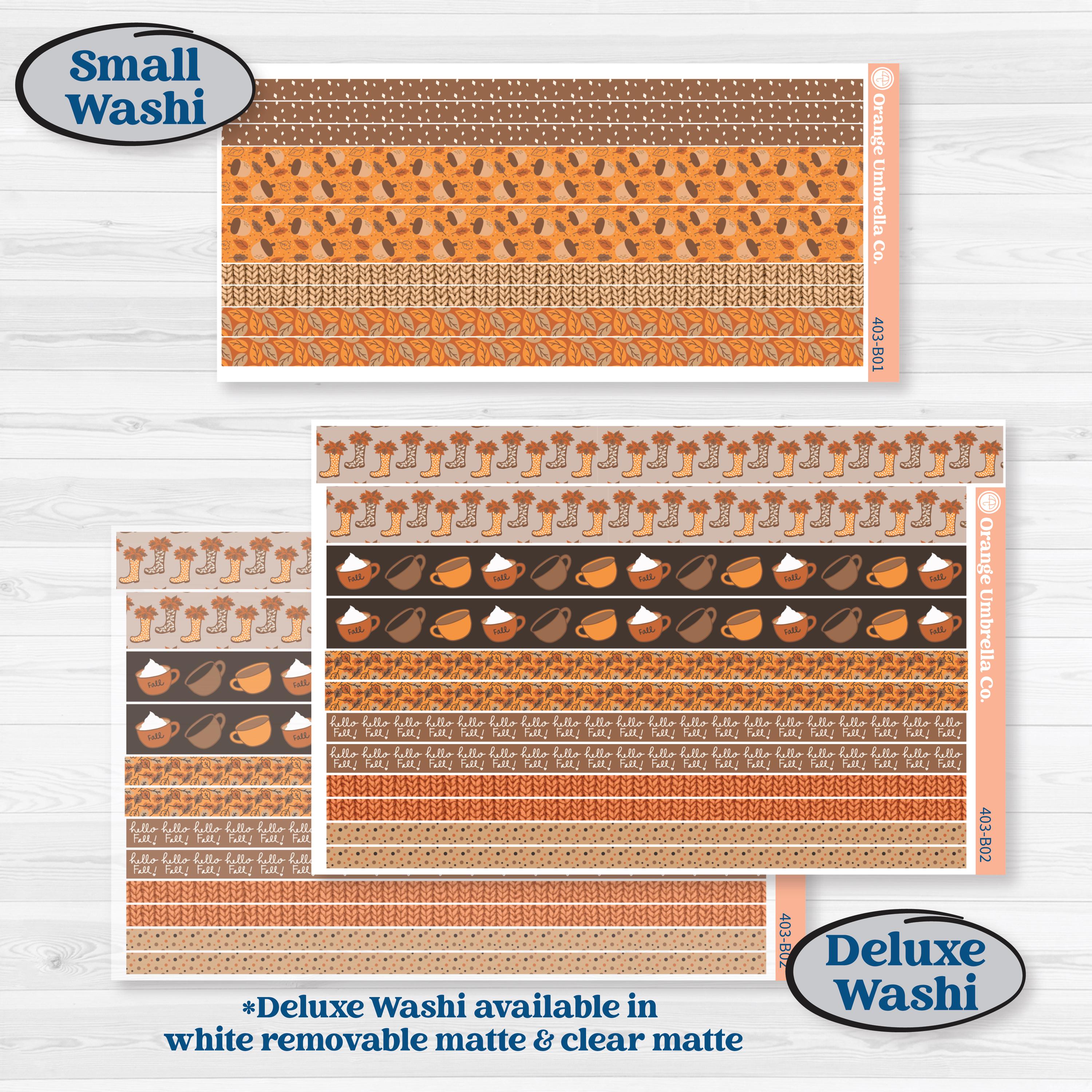 Fall Leaves Autumn Kit | Weekly Add-On Planner Kit Stickers | All Fall Down | KIT-403-B