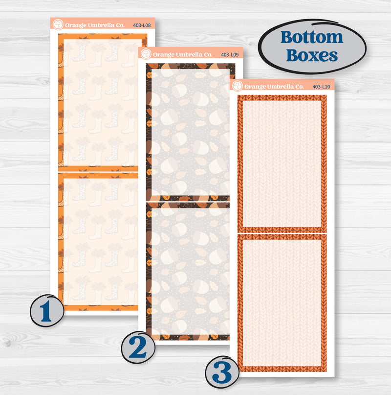 Fall Leaves Autumn Kit | A5 Daily Duo Planner Kit Stickers | All Fall Down | KIT-403-L