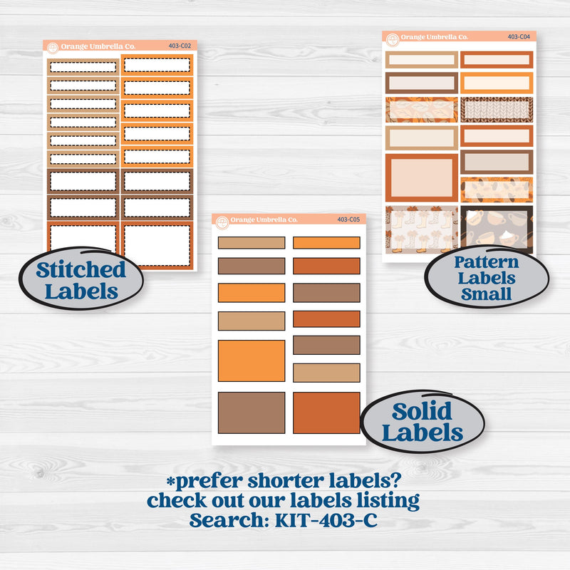 Fall Leaves Autumn Kit | 7x9 Erin Condren Daily Duo Planner Kit Stickers | All Fall Down | KIT-403-M