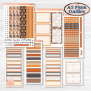 Fall Leaves Autumn Kit | A5 Plum Daily Planner Kit Stickers | All Fall Down | KIT-403-N
