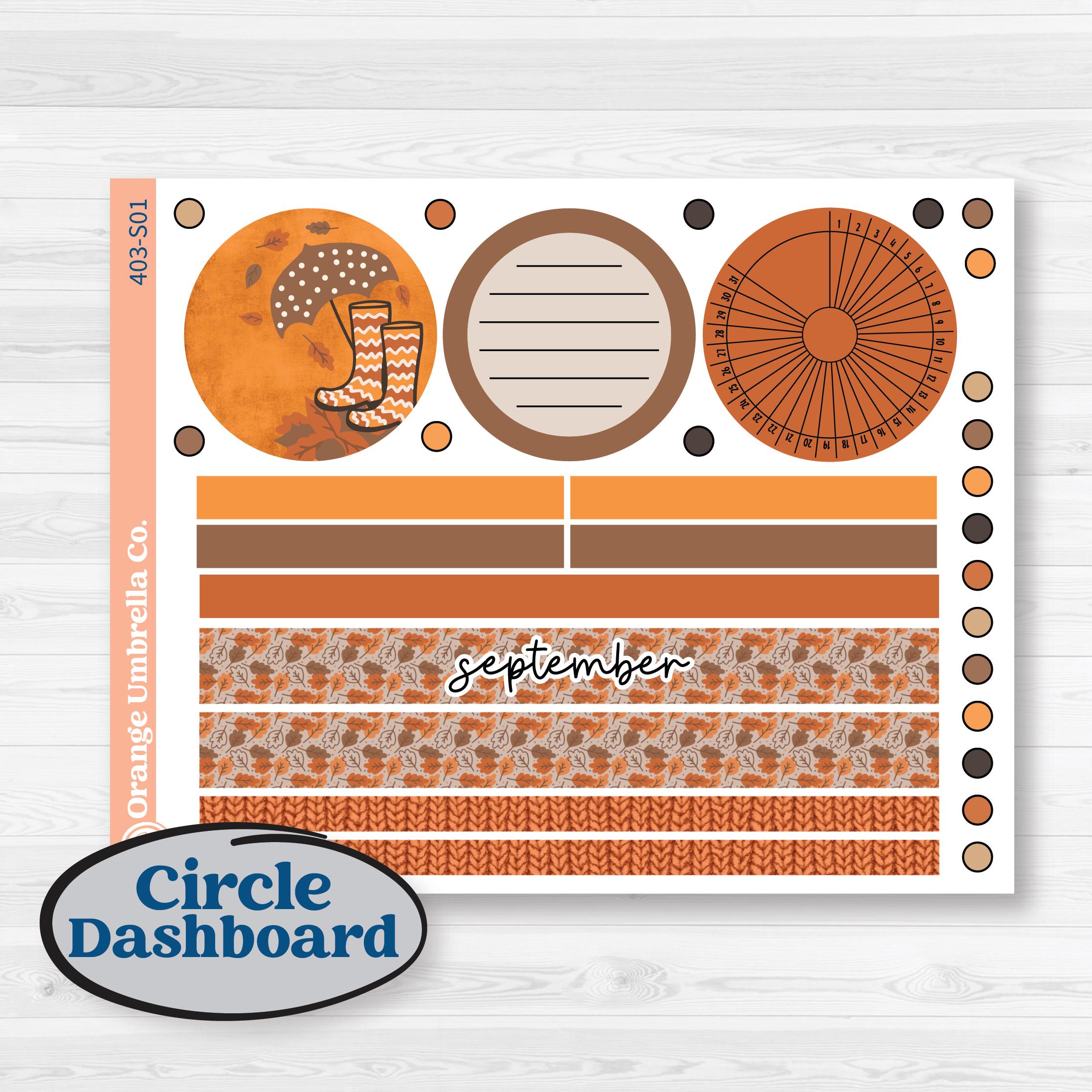 Fall Leaves Autumn Kit | A5 Plum Monthly & Dashboard Planner Kit Stickers | All Fall Down | KIT-403-S