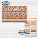 Fall Leaves Autumn Kit | 8.5 x 11 Erin Condren Monthly Planner Kit Stickers | All Fall Down | KIT-403-X