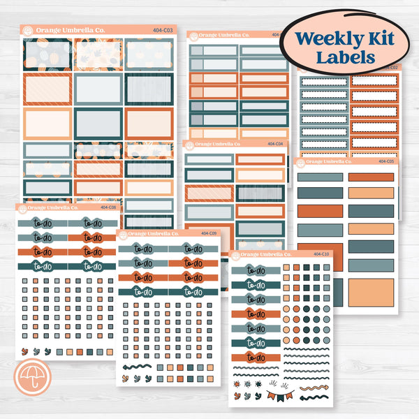 Bold Pumpkin Planner Kit | Weekly Add-On Labels Planner Kit Stickers | Perfect Pumpkin | KIT-404-C