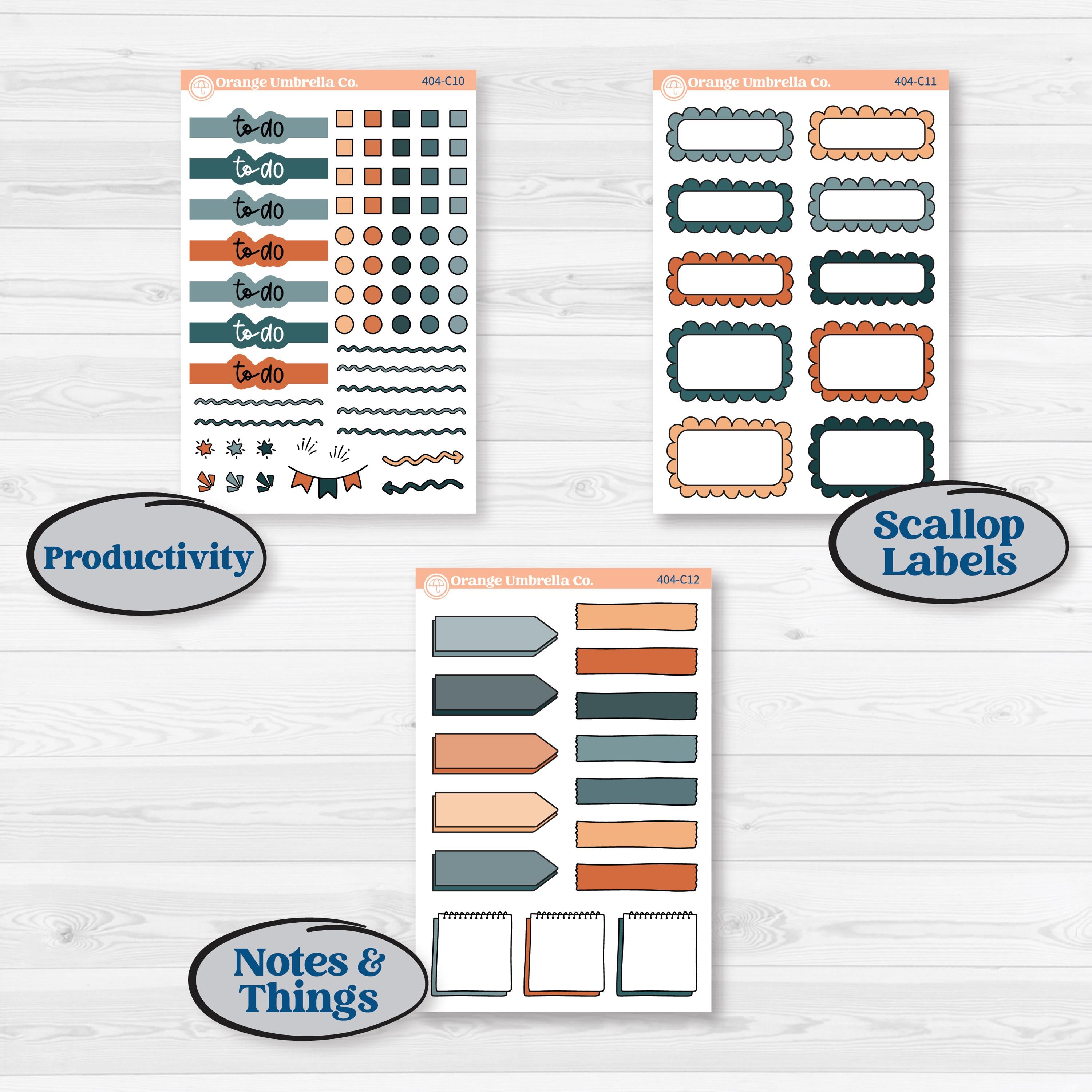 Bold Pumpkin Planner Kit | Weekly Add-On Labels Planner Kit Stickers | Perfect Pumpkin | KIT-404-C