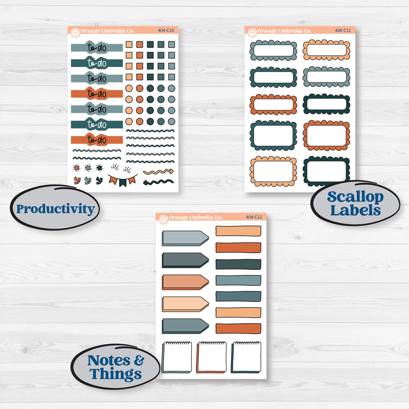 Bold Pumpkin Planner Kit | Weekly Add-On Labels Planner Kit Stickers | Perfect Pumpkin | KIT-404-C