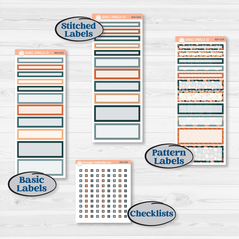 Bold Pumpkin Planner Kit | A5 Compact Vertical Planner Kit Stickers for Erin Condren | Perfect Pumpkin | KIT-404-G