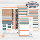 Bold Pumpkin Planner Kit | Erin Condren Weekly Dashboard Planner Kit Stickers | Perfect Pumpkin | KIT-404-HA