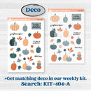 Bold Pumpkin Planner Kit | Freestyle Kit Any Planner Kit Stickers | Perfect Pumpkin | KIT-404-K