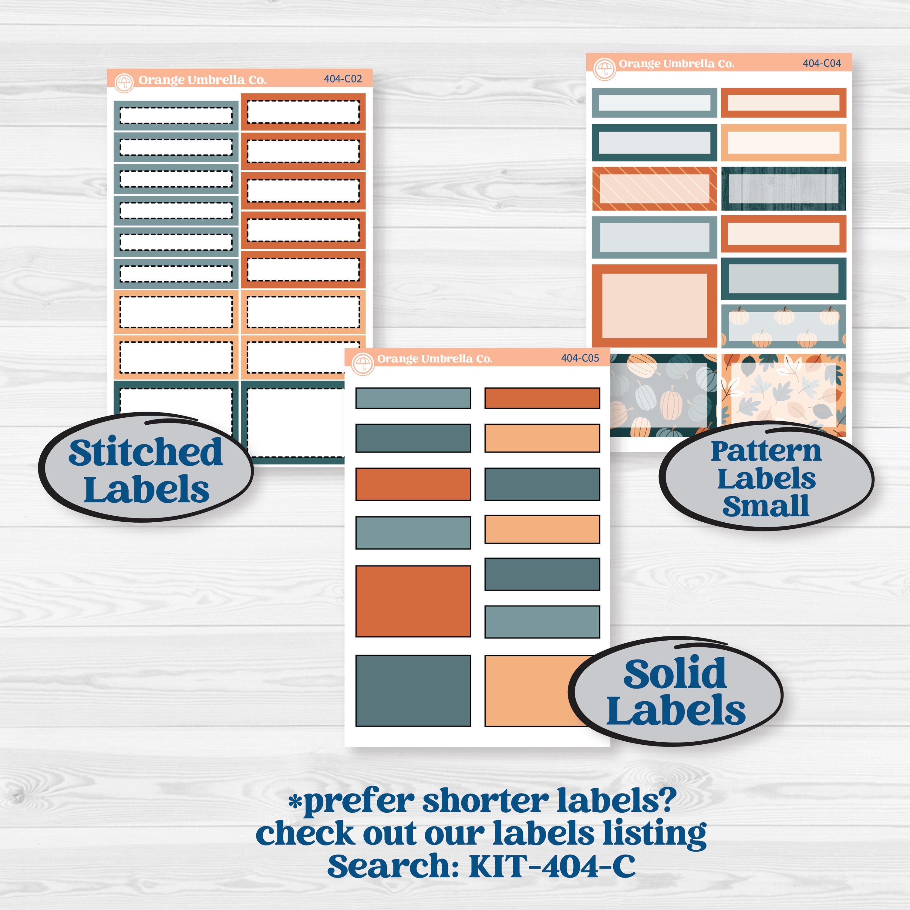 Bold Pumpkin Planner Kit | A5 Daily Duo Planner Kit Stickers | Perfect Pumpkin | KIT-404-L