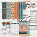 Bold Pumpkin Planner Kit | 7x9 Erin Condren Daily Duo Planner Kit Stickers | Perfect Pumpkin | KIT-404-M